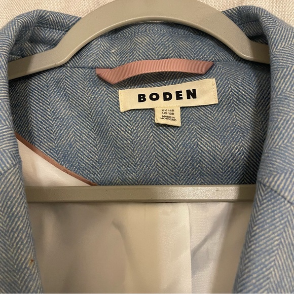 BODEN The Marylebone Blazer Blue Herringbone - Picture 2 of 4